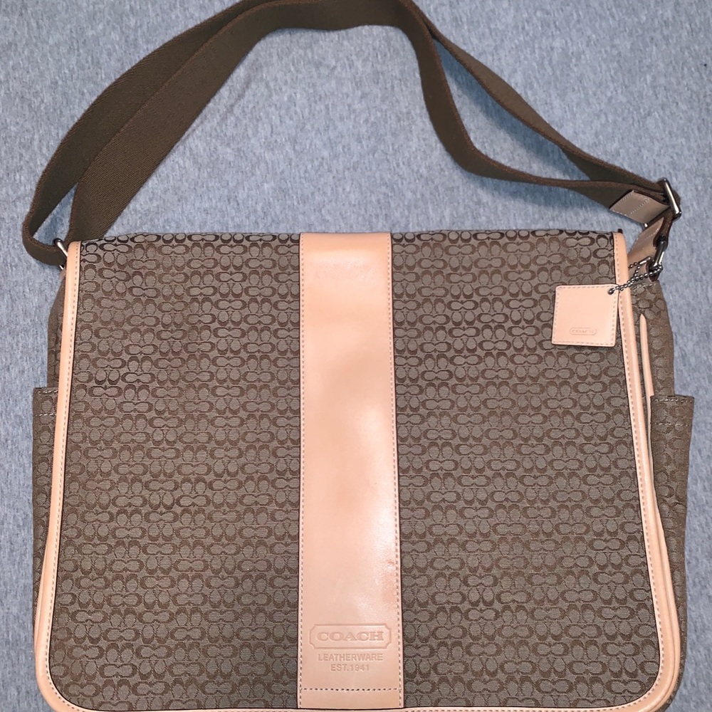 Coach signature patter diaper/laptop bag